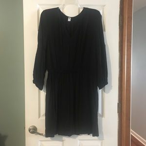 Lightweight split neck dress